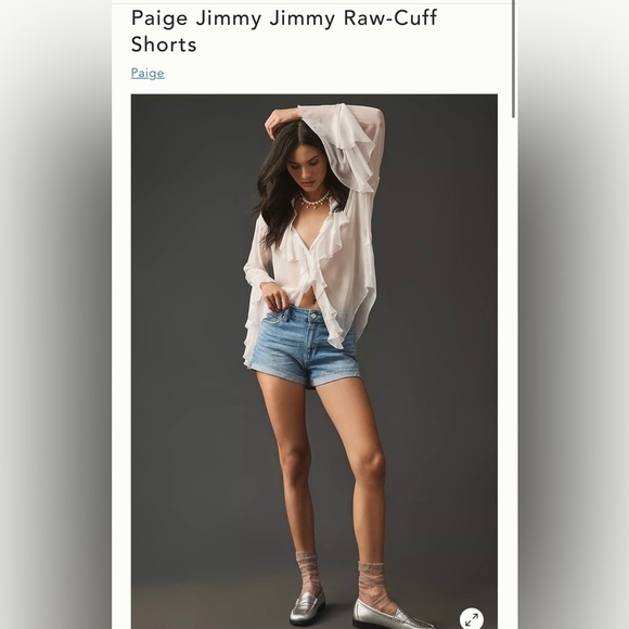 PAIGE Jimmy Jimmy Raw-Cuff Shorts - Picture 1 of 9